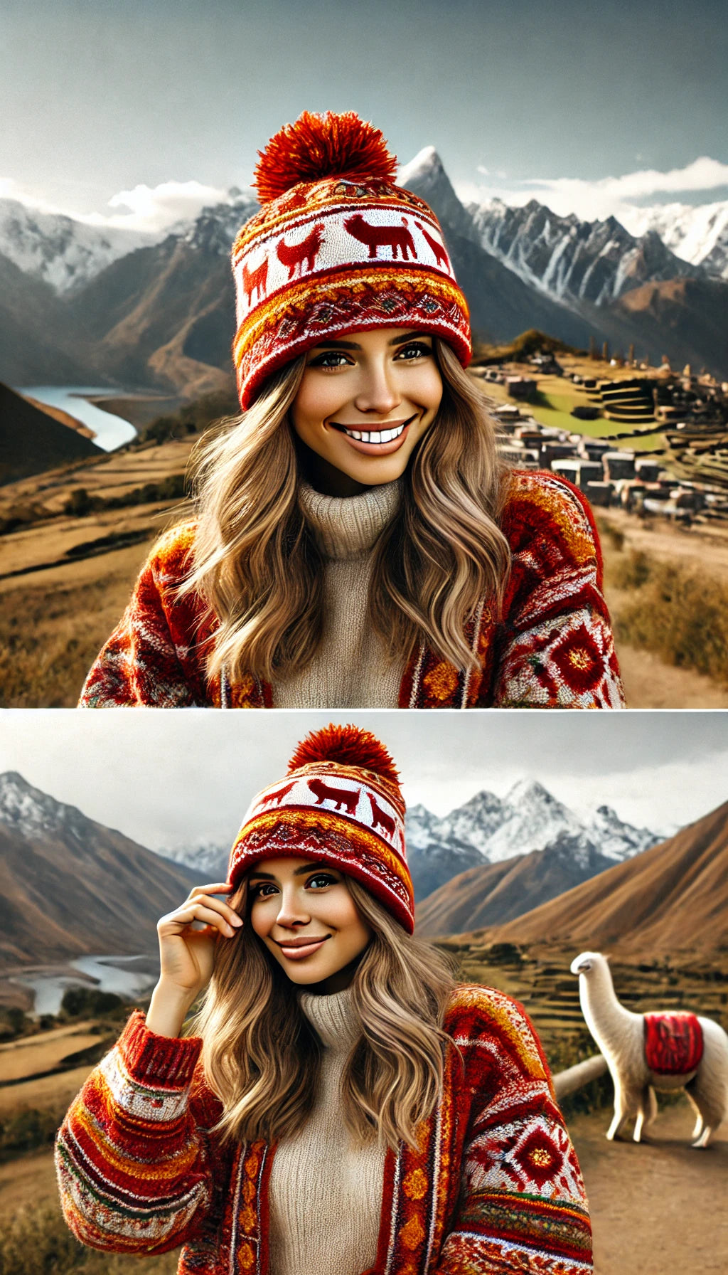 Handmade Peruvian Alpaca Wool Beanie