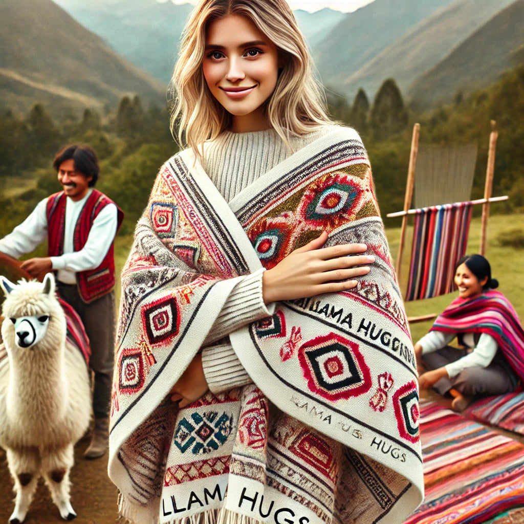 Handmade Peruvian Alpaca Wool Poncho