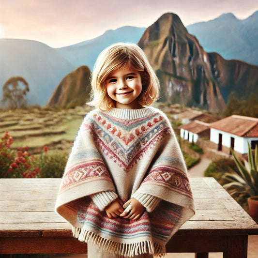 Llama Hugs Kids’ Alpaca Wool Poncho